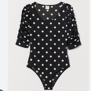 Black and White Polka Dot Bodysuit